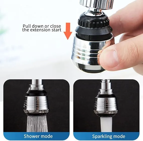360° Flexible Kitchen Tap Extension - Water Saving Shower Nozzle