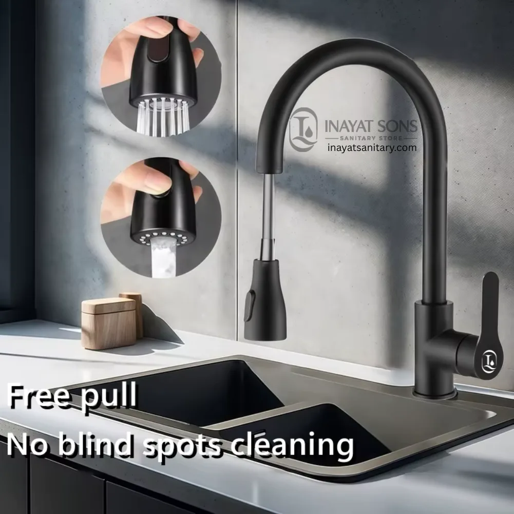 Pull Out Kitchen Faucet – Retractable Hand Shower | Kitchen Sink Tap